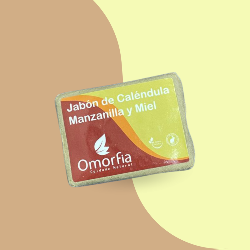 Jabón facial caléndula,  manzanilla y miel.